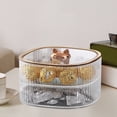 thumbnail image 1 of TIMIFIS Double Storage Boxs, Transparent Kitty Rotating Candy Household Dry Fruit Tray Creatives Multilayer Compartment Candy Storage Box Apartment Essentials, 1 of 6
