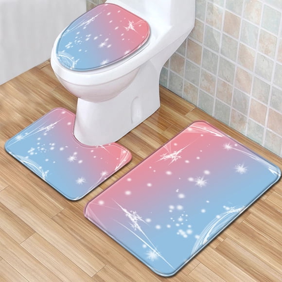 TIMIFIS Tapis de Salle de Bain Super Absorbant Trois Pièces Antidérapant en Forme de U pour Toilettes