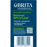 Brita Elite Chrome Replacement Water Filter, Compatible with Brita Faucet Water Filter Systems (1 Pack), Reduces Lead