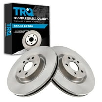 TRQ Front Brake Rotors Set Vented Fits Select 2018-2021 Jaguar E-Pace 2015-2019 Land Rover Discovery Sport 2016-2019 Range Rover Evoque