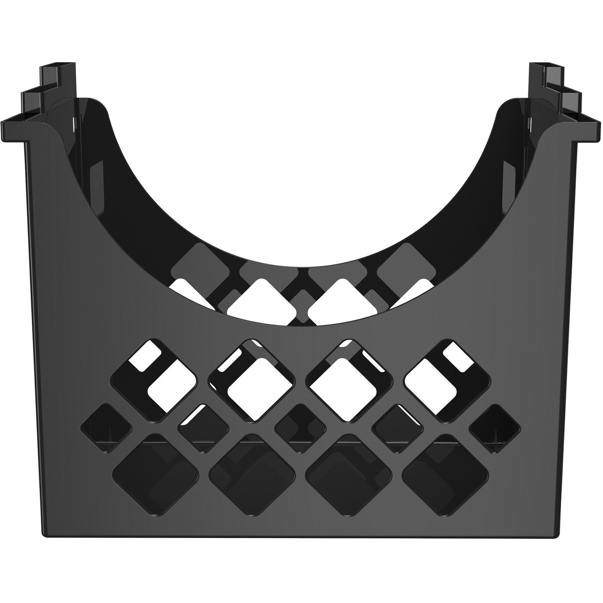 Deflect-O Hanging File Holder 3 Compartments 9.6"x8.5"x13.25" Black 39304
