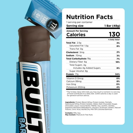 Built Bar Protein Bar, Coconut, Gluten Free, 12 Count