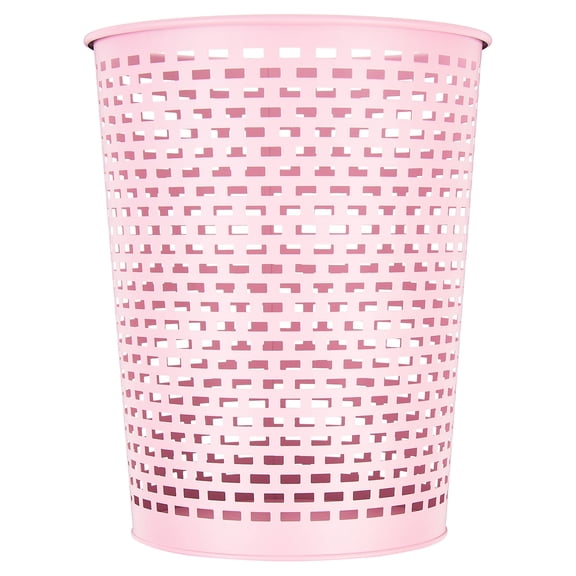 Mainstays Pink Metal Wastebasket