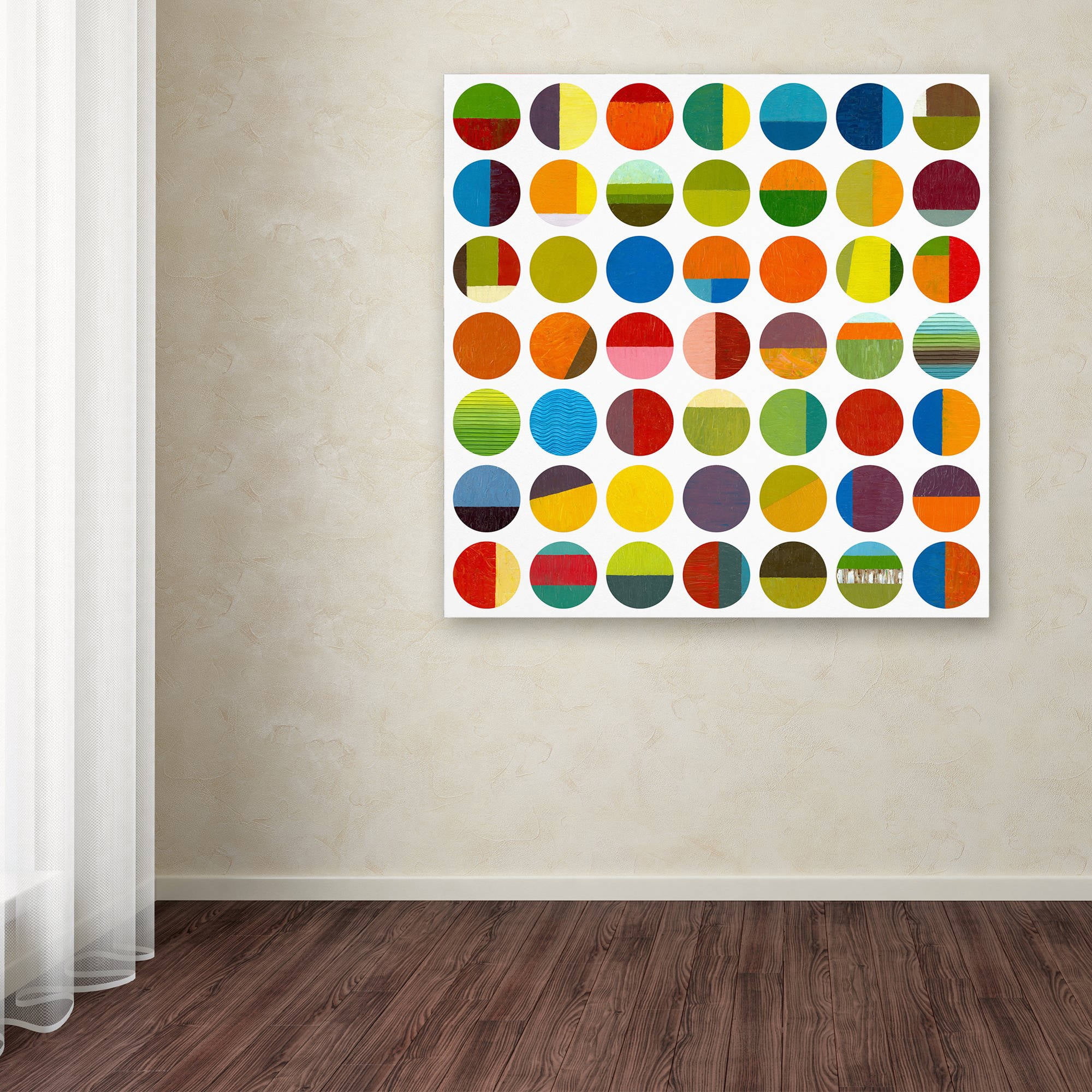 Trademark Fine Art "Forty Nine Circles" Canvas Art by Michelle Calkins