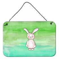 Carolines Treasures BB7437DS812 Bunny Rabbit Watercolor Wall or Door Hanging Prints  8x12 multicolor