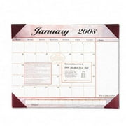 At-A-Glance 89702 Marbleized Monthly Desk Pad Calendar 22 x 17 Burgundy