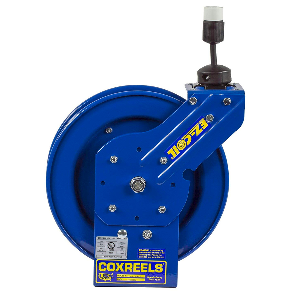 Coxreels EZ-PC13-5012-A Safety Series Spring Rewind Power 50' Cord Reel