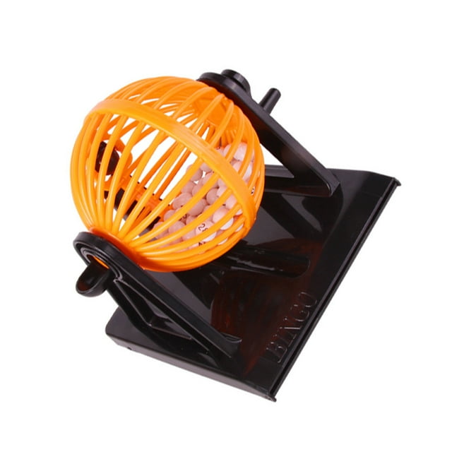 yingyy Machine Portable Round Cage Visual Discrimination Bingo Game Shake Lucky Ball Kids Bar Party School Boys