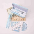 thumbnail image 3 of Kit de Géométrie Mathématique, 8 Pcs, Fournitures pour Étudiants avec Boîte de Rangement Incassable, Ergonomique pour l'École, 3 of 7