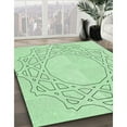 thumbnail image 3 of Ahgly Company Machine Washable Indoor Square Transitional Mint Green Area Rugs, 8' Square, 3 of 7