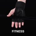 thumbnail image 4 of New ventilated weightlifting workout gloves with built-in wristbands for men and women-Black-L, 4 of 6