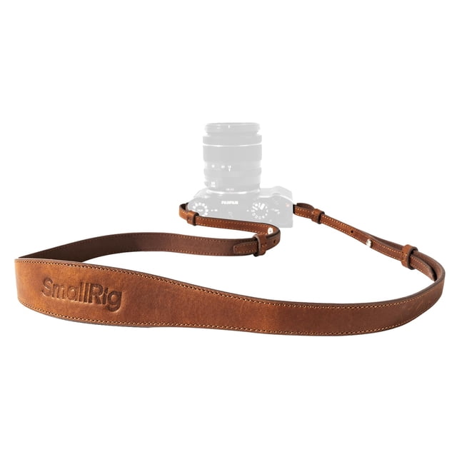 Correa de hombro para cámara SMALLRIG Universal, piel, 10 kg, color marrón