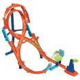 thumbnail image 4 of Hot Wheels Action Vertical-8 Jump Track Set with 1:64 Scale Toy Car, 2-ft Tall Track, 37.01 in, 4 of 6