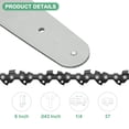 thumbnail image 2 of Uxcell Barre de Guidage de Tronçonneuse 6 Pouces Calibre 1/4 LP.043 Petit Support Accessoires de Remplacement, 2 of 2