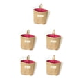 thumbnail image 2 of Advancent Living Room Wall Hanging Pocket Storage Decoration Cotton Bras Linen Tabletop Clothes Organizer Sundries Basket Sack Bag Punto rojo 5piezas, 2 of 6