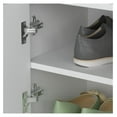 thumbnail image 5 of Drevy Wood Shoe Storage Bench with Cushion Seat, 2 Doors & 4 Storage Compartments, Entryway Shoe Rack Bench for Bedroom, Hallway, White and Grey (35.8”L x 13.7”W x 18.1”H), 5 of 7