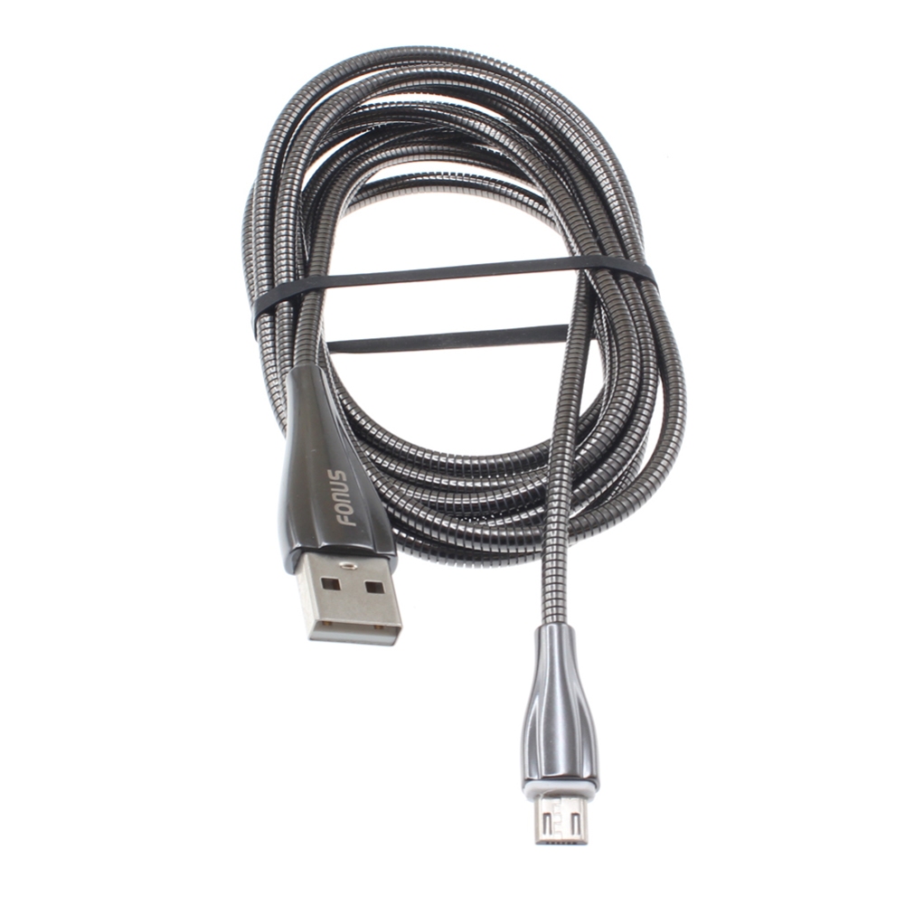 6ft Metal USB Cable MicroUSB Charger Cord Power Wire V4Y for Samsung