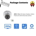 thumbnail image 2 of Evertech 1080P Full HD TVI CVI AHD Analog Indoor Outdoor Dome CCTV Security Camera Night Vision (Pack of 2), 2 of 6