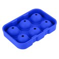 thumbnail image 1 of Molde de silicona para hacer bolas redondas, bandeja para cubitos de hielo, 6 cavidades, molde para dulces y Chocolate, herramientas de cocina, color azul oscuro, 1 of 5