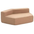 thumbnail image 3 of Hommoo Teddy Fleece Single Sofa Chair,Compressed Modular Floor Couch with Wide Seat and 3 Back Cushions, Soft All-Foam Support, Cozy Lounge Chair for Home, Kids & Pets, Left Side, Brown, 3 of 7
