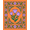 Orange, Pattern 6, variant on ODIKA 4'x6' Machine Washable Non-Slip Area Rug, Elegant Botanical Garden Leaf Vine Doormat High Traffic Rug, Green, 534704