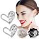 thumbnail image 1 of Pendientes para mujer, regalos para mujer, pendientes de corazón de circonita y diamantes, pendientes recortados, pendientes dorados, 1 of 5