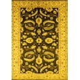 thumbnail image 1 of Ahgly Company Machine Washable Indoor Rectangle Oriental Yellow Traditional Area Rugs, 5' x 7', 1 of 4