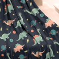 thumbnail image 3 of Dark Blue Dinosaurs Space Pattern Blanket,Comfortable Soft Flannel Throw Blanket,All Season,Warm Lightweight Blankets for Sofa Bed Couch Living Room Chair,50"x60", 3 of 4
