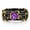 Purple, variant on Triangle Gemstone Ring for Women Gothic Thorn Twisted Cubic Zirconia Halloween Black Stainless Steel Hollow Braided Statement Costume Jewelry Gift Purple