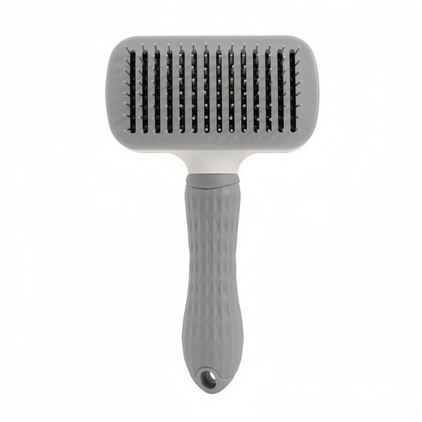Cepillo para eliminar el pelo de gatos y perros Cepillo de belleza para gatos y masaje Autolimpiante y suave Fácil de eliminar el subpelo y el pelo