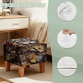 thumbnail image 7 of SCRAWLGOD Maple Leaf Wolf Print Stretch Ottoman Slipcover Folding Storage Stool Ottoman Cover Breathable Footstool Covers Slipcover Chair Covers for Living Room, 7 of 7