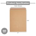 thumbnail image 3 of PSBM Rigid Mailers, 9x11.5 Inch, 100 Pack, Brown Cardboard Shipping Envelopes for Photo & Document, Self Seal, 3 of 7