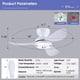 thumbnail image 3 of Ventilador de Techo Kviflon 91 cm con Luz Empotrada, Control Remoto y APP, 3 of 9