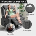 thumbnail image 2 of Sunvasagoo Modern Manual Reclining Sofa with Massage and Heat,Adjustable Recliner Massage Chair for Adults and Seniors,Padded Seat Backrest with Lumbar Support for Living Room, 2 of 10