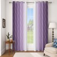 thumbnail image 6 of Ombre Purple Wave Curtains For Bedroom Living Room,2 Panels Set,96 Inch Length,Thermal Insulated Grommet Top Window Drapes, 6 of 8