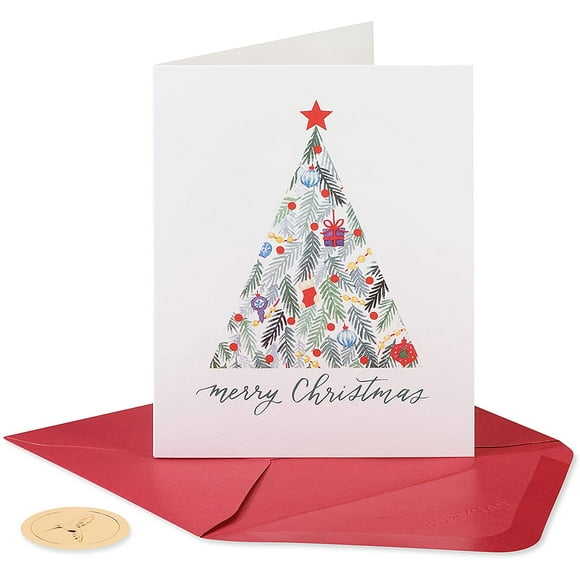 Papyrus Christmas Cards Boxed, Merry Christmas Tree (20-Count)