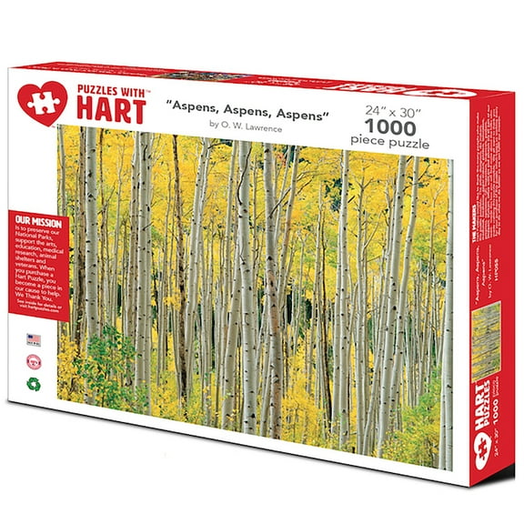 Aspens, Aspens, Aspens by O W Lawrence, 24" x 30", 1000 Piece Puzzle