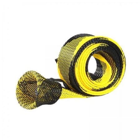yotijay 2xFishing Rod Sleeve Portable 1.7M Casting Rod Sock for Men Women Sports Black Yellow