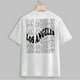 thumbnail image 4 of Camiseta gráfica con hombros caídos para mujer: camiseta informal con estampado de letras novedoso, corte holgado y múltiples tallas., 4 of 5