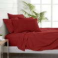 thumbnail image 5 of Bare Home 6 Piece Sheet Set, Microfiber, 2 Extra Pillowcases, Full XL, Red, 5 of 6