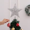 thumbnail image 2 of STOBOK 25 x 30 cm Adorno para árbol de Navidad Estrella Luces de colores para decoración de fiesta de Navidad Plateado, 2 of 7