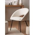 thumbnail image 2 of Bouclair Oatmeal Fabric and Metal Dining Chair, 2 of 6