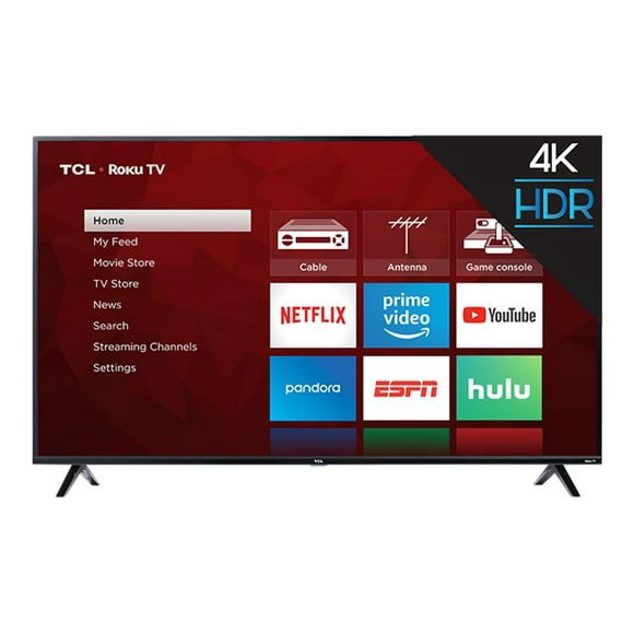 TCL 65S425 - 65" Diagonal Class 4 Series LED-backlit LCD TV - Smart TV - Roku TV - 4K UHD (2160p) 3840 x 2160 - HDR - black