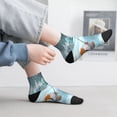 thumbnail image 5 of Bingfone Gnome And Red Fox Fishing Design Patterned Men's Women's Casual Cotton Socks, 5 of 5