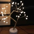 thumbnail image 3 of 20" Tabletop Bonsai Tree Light with 36 Pearls LED, DIY Artificial Lamp Tree Lamp Decoration, Battery/USB Operated, for Bedroom Desktop Christmas Party Indoor Decoration Night Light (Warm White), 3 of 16
