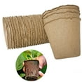 GIFZES 100pcs Plant Peat Pots Ecofriendly Round Paper Household