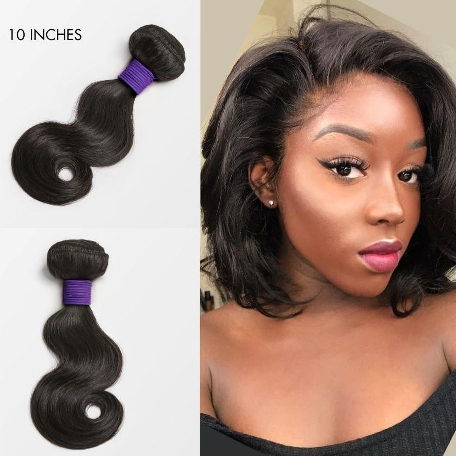 LUVME 1pc Body Wave 100% Virgin Brazilian Human Hair Bundle