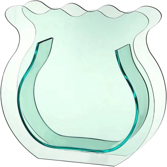 Hearth & Gear "Vaisselle en Acrylique Transparente pour Aquarium de Bureau Moderne pour Maison Dortoir Design Épais Durable avec Finition Lisse" Fleur en Céramique pour Intérieur pour Enfants Vase de Sol pour Grand