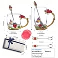 thumbnail image 2 of Juego de tazas de té DUMVOIN de cristal con forma de rosa esmaltada con cuchara, 2 of 6