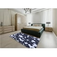 thumbnail image 5 of Ahgly Company Machine Washable Indoor Square Transitional Night Blue Area Rugs, 8' Square, 5 of 7